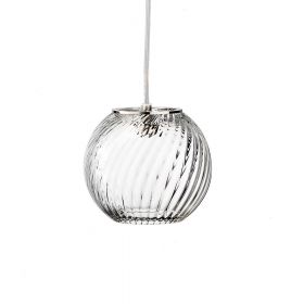 OTO Italian spherical glass cascade with twisted glasses Italienische Glaskugel-Leuchte gedrehtes Glas.