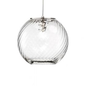 OTO Italian spherical glass cascade with twisted glasses Kristallglas in 15 cm Durchmesser.