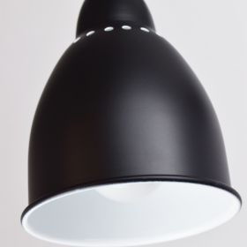PALDIO Adjustable wall light in black Schirm Aussenseite matt Schwarz.