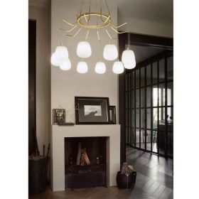 KAROUSEL Large chandelier with 10 burners Moderner Kronleuchter fr Wohnrume und Gewerbe. (Abb. 10-flammig)