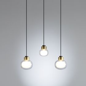 NABILA Kleine Glas-Pendelleuchte Atmosphrisches Licht der Pendelleuchte.