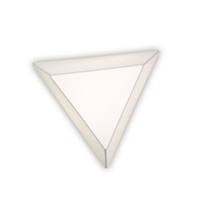 VERENA triangular white wall light with fabric cover