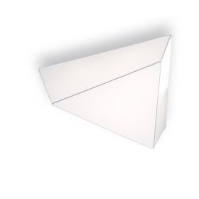 VERENA triangular white ceiling light with fabric cover