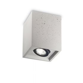 PEPPE Movable cement ceiling spotlight Eckige Variante des Spots. Lampensockel GU10.