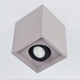 PEPPE Movable cement ceiling spotlight Kubische Spotleuchte mit Zement Korpus.