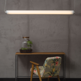 MUDEST Long LED pendant light made of concrete