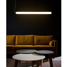 MUDEST Lange LED Hngeleuchte aus Beton Moderne Rhren-Leuchte aus Glas u. Beton.