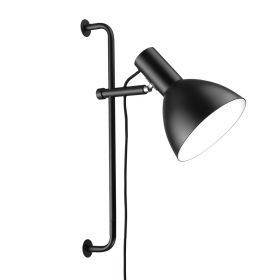 COLUMBIA Adjustable black wall light