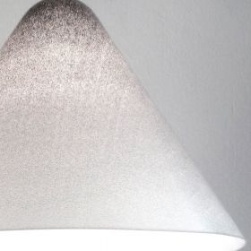 KONICA Design Pendelleuchte mit groem Schirm Lampenschirm aus Kunststoff mit Punkt-Muster bedruckt.
