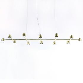 SPIDER Long design pendant light in gold, black chrome or brass