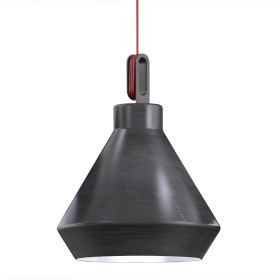 DRIYOS 4 Design Pendelleuchte 30 cm DRIYOS hier in Eisen mit Silberfolie innen (Auf Anfrage).