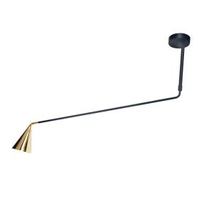 Deckenleuchte mit Teleskopstange Langer, beweglicher Ausleger der Designleuchte.