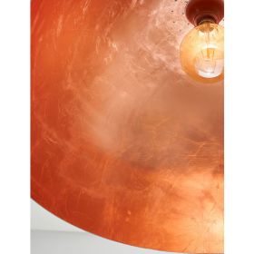 AMEDEO hemispherical pendant light with silver leaf, gold leaf or copper