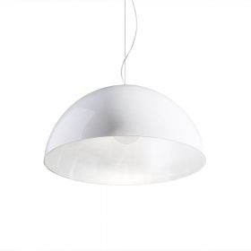 AMEDEO hemispherical pendant light white glossy or matt