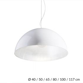 AMEDEO Halbkugel Pendelleuchte Wei� gl�nzend oder matt