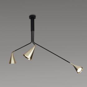 GORDON 3-light Italian ceiling light with movable shades