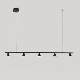 LYB Long design pendant light in black or brass