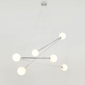 DAVOS 6-flam. Design pendant light