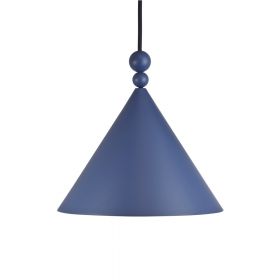 KONKO MONO Farbige Pendelleuchte Pendelleuchte Metall-Kegel Indigo Blau.