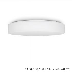 DIAMO Flat round ceiling light made of glass