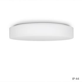 DIAMO IP44 Flat round ceiling light made of glass