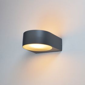 JINGEL Wandleuchte fr den Auenbereich Auenleuchte Anthrazit mit Up&Down Licht.