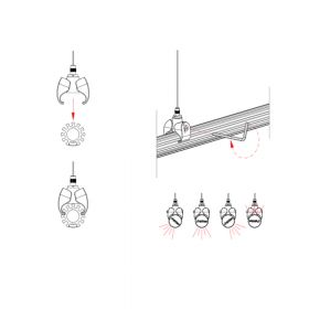 SUSPENDED SYSTEM Modulares Leuchtensystem mit vier verschiedenen Lichtquellen