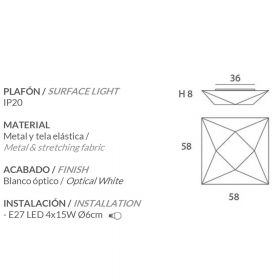 SUBRA Design Deckenleuchte quadratisch