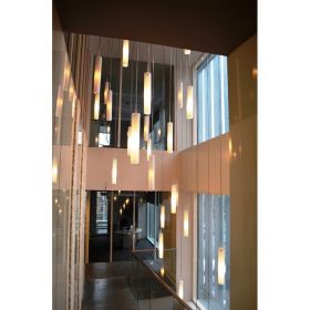 WANIA Zylindrische Glas-Pendelleuchte Lange Variante der Leuchte mit 50 cm.