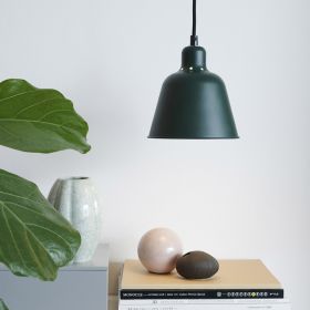 KAREN Small pendant light in dark green, gray or black Kleine Pendelleuchte in Dunkelgrn