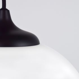 KAVA Hngeleuchte mit langem Kabel Matt-weier Schirm, abgerundete Halterung, Textilkabel.