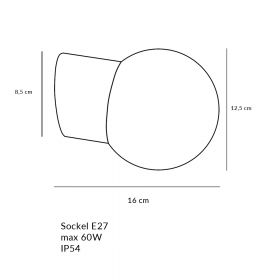 NOOV Wandleuchte aus Porzellan IP54 Mae der Wandleuchte NOOV.