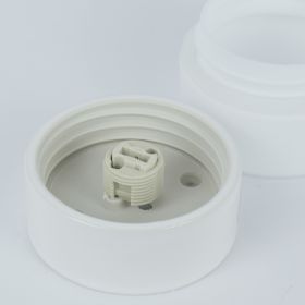 TIEGEL Kleine Deckenleuchte aus Porzellan IP54 Halterung aus Keramik in Wei.