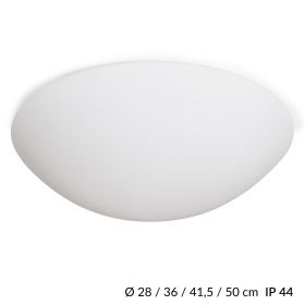 KARON Halbrunde Deckenleuchte aus Glas IP44