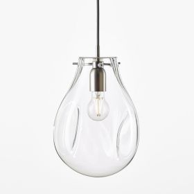 SOAP PLAIN Glas-Pendelleuchte Schnes, groes Lampenglas in transparent.