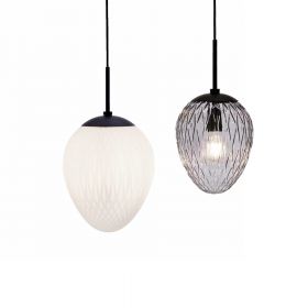 PINA pendant light with cone glass shade