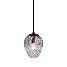 PINA Pendelleuchte mit Zapfen-Glasschirm