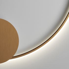 ANNAUX Filigrane Ring-Wandleuchte Bronze Halterung in Wei. LED Licht sitzt aussen auf dem Ring.