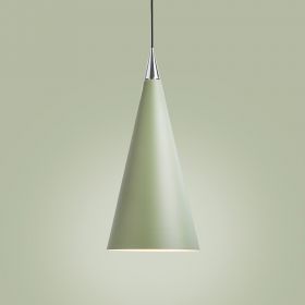 JEENA Moderne Pendelleuchte mit spitzem Kegelschirm Lange Pendelleuchte in besonderem Grn.