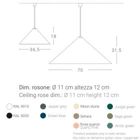 JEENA Moderne Pendelleuchte mit Kegelschirm