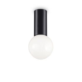 FAT Cylindrical metal lamp holder Lampen-Deckenhalterung in Schwarz.