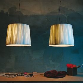 DRESS M2 pendant light with satin shade