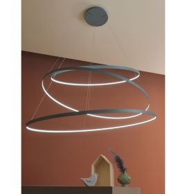 RINGS Ring LED Design Hngeleuchte Groe Leuchte mit drei Ringen in Arctic green.