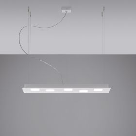CARTER LED Hngeleuchte Weier, lngliche LED Lichtquelle.