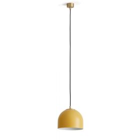 NENA Pendelleuchte mit farbigem Schirm Pendelleuchte mit Mustard-Gelben Lampenschirm -  20cm.