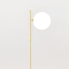 DAVOS Design Tischleuchte Kleiner, weier Kugelglas Lampenschirm  14 cm.