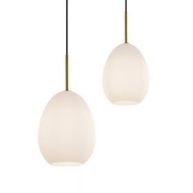 GILKA Nostalgic pendant light with opal glass