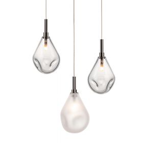 SOAP MINI cascade luminaire with 3 pendants