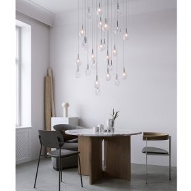 SOAP MINI Small high-quality glass luminaire Dekorative: Mehrflammige Kaskade zur Beleuchtung des Esstisches.