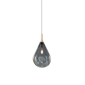 SOAP MINI Small high-quality glass luminaire Silberne Variante mit Messing Halterung.